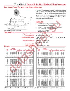 CDA15CD120J03 datasheet  